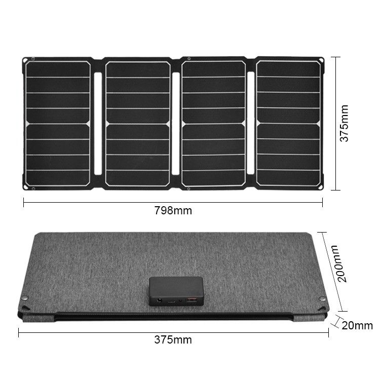 携帯電話用の18V50W単結晶ソーラーパネル 携帯可能で汎用的な設計