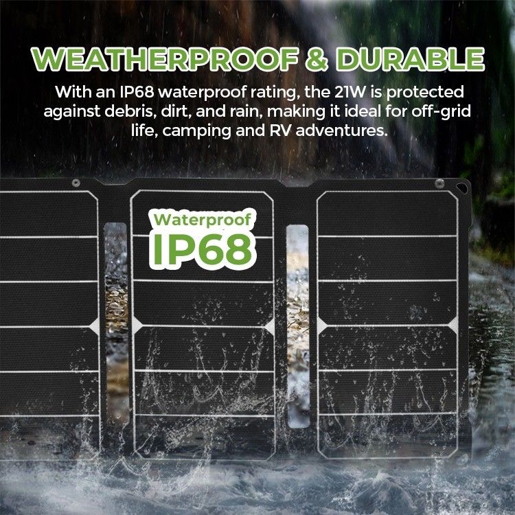 最新の太陽電池 IP68 30W 12V 折りたたむ太陽光パネル
