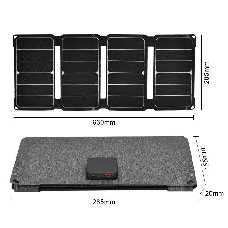 最新の太陽電池 IP68 30W 12V 折りたたむ太陽光パネル