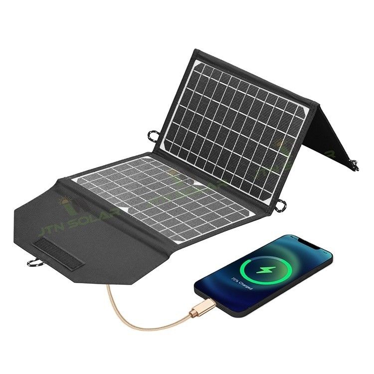 オーダーメイド 屋外キャンプ ETFE 21W 折りたたむ太陽光充電器 USBポート付き 折りたたむ携帯太陽光パネル