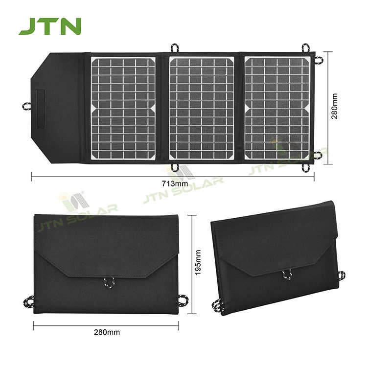 オーダーメイド 屋外キャンプ ETFE 21W 折りたたむ太陽光充電器 USBポート付き 折りたたむ携帯太陽光パネル